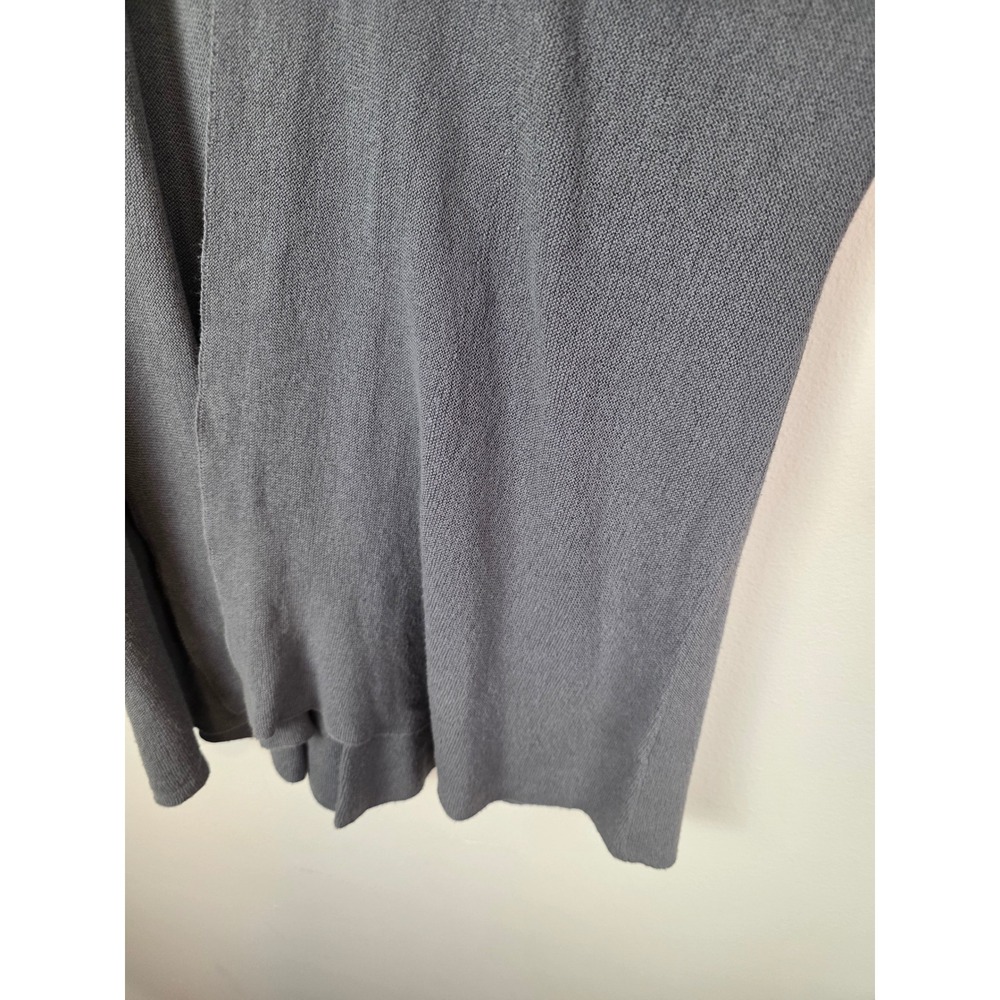 Peruvian Connection Gray Open Front Cardigan Swea… - image 4